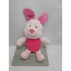 Disney Baby Winnie The Pooh PIGLET 12" Baby Rattle Crinkle Ears Stuffed Animal